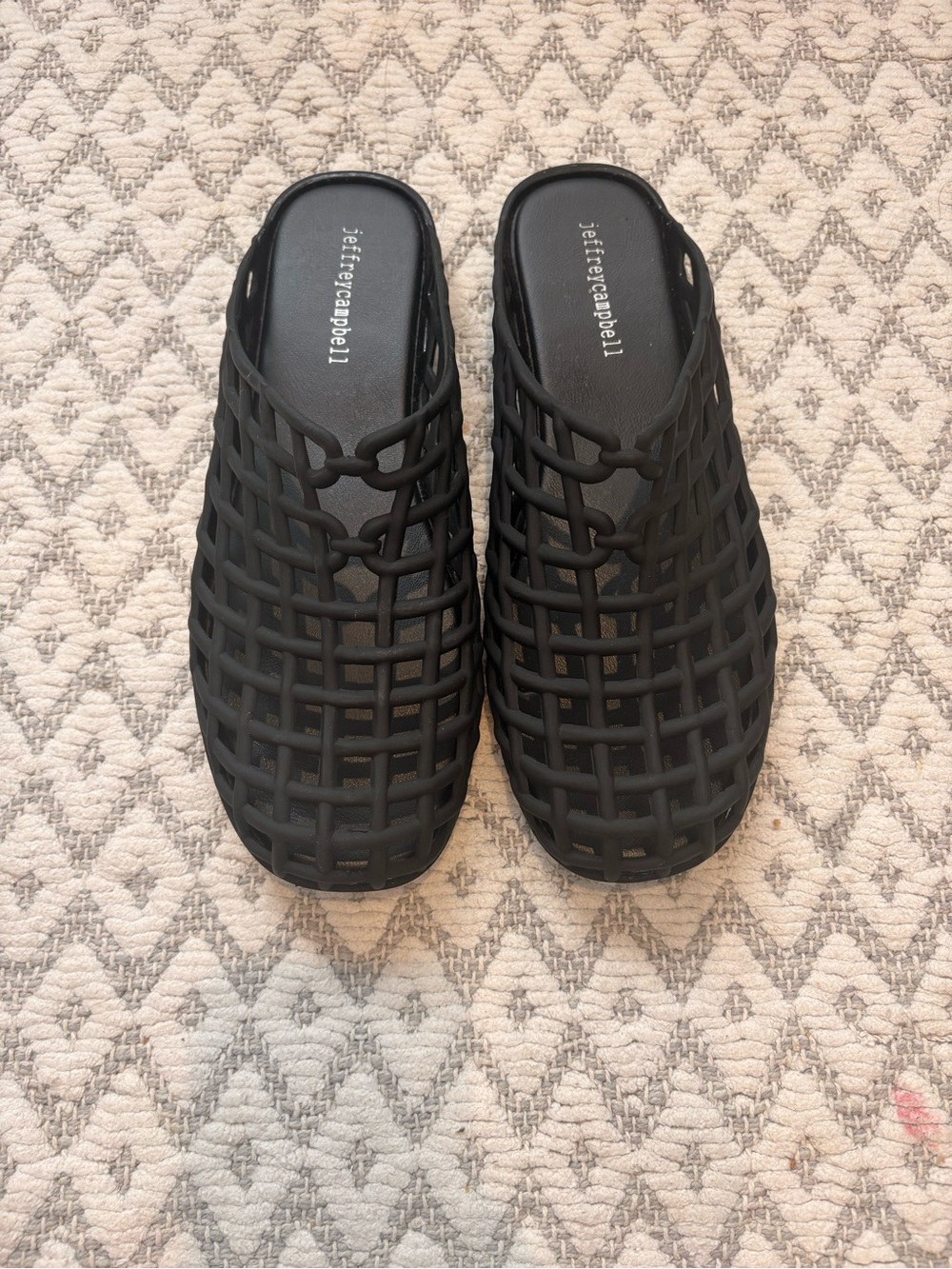 Jeffrey Campbell Sea Glass Jelly
Mule - Black Matte
